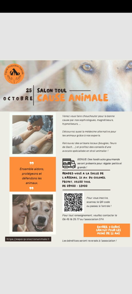 SALON DE LA PROTECTION ANIMALE TOUL AVEC PLUMES D'ANGES